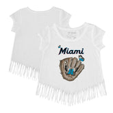 Miami Marlins Tiny Turnip Girls Youth Butterfly Glove Fringe T-Shirt | MLB Shop