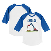 Chicago Cubs Tiny Turnip Youth Excavator 3/4-Sleeve Raglan T-Shirt | MLB Outlet