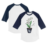 Tampa Bay Rays Tiny Turnip Youth Lilies & Ladybugs 3/4-Sleeve Raglan T-Shirt | MLB Shop