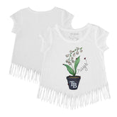 Tampa Bay Rays Tiny Turnip Girls Youth Lilies & Ladybugs Fringe T-Shirt | MLB Outlet