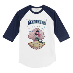 Seattle Mariners Tiny Turnip Youth Mermaid 3/4-Sleeve Raglan T-Shirt | MLB New
