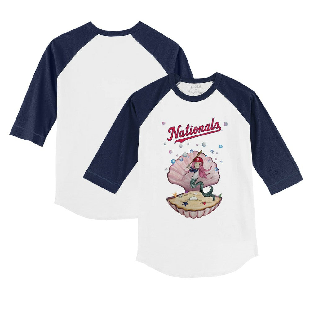 Washington Nationals Tiny Turnip Youth Mermaid 3/4-Sleeve Raglan T-Shirt | MLB For sale