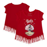 Cincinnati Reds Tiny Turnip Girls Youth Mermaid Fringe T-Shirt | MLB For sale