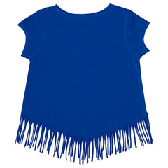 Los Angeles Dodgers Tiny Turnip Girls Youth Mermaid Fringe T-Shirt | MLB New