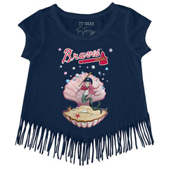 Atlanta Braves Tiny Turnip Girls Youth Mermaid Fringe T-Shirt | MLB Online