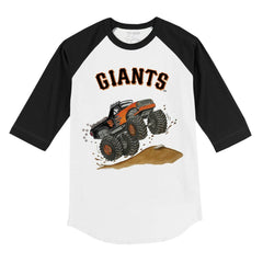 San Francisco Giants Tiny Turnip Youth Monster Truck 3/4-Sleeve Raglan T-Shirt | MLB Online