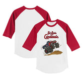 St. Louis Cardinals Tiny Turnip Youth Monster Truck 3/4-Sleeve Raglan T-Shirt | MLB Shop