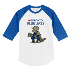Toronto Blue Jays Tiny Turnip Youth Triceratops 3/4-Sleeve Raglan T-Shirt | MLB Shop