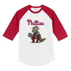 Philadelphia Phillies Tiny Turnip Youth Triceratops 3/4-Sleeve Raglan T-Shirt | MLB Shop