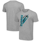 San Jose Sharks Starter Color Scratch T-Shirt On Sale