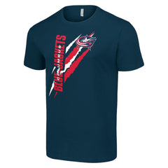 Columbus Blue Jackets Starter Color Scratch T-Shirt For Sale