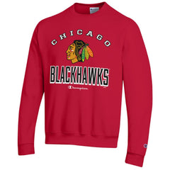 Chicago Blackhawks Champion Eco Powerblend Crewneck Sweatshirt On Sale