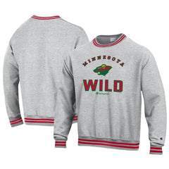 Minnesota Wild Champion Reverse Weave Yarn Dye Pullover Sweatshirt Outlet