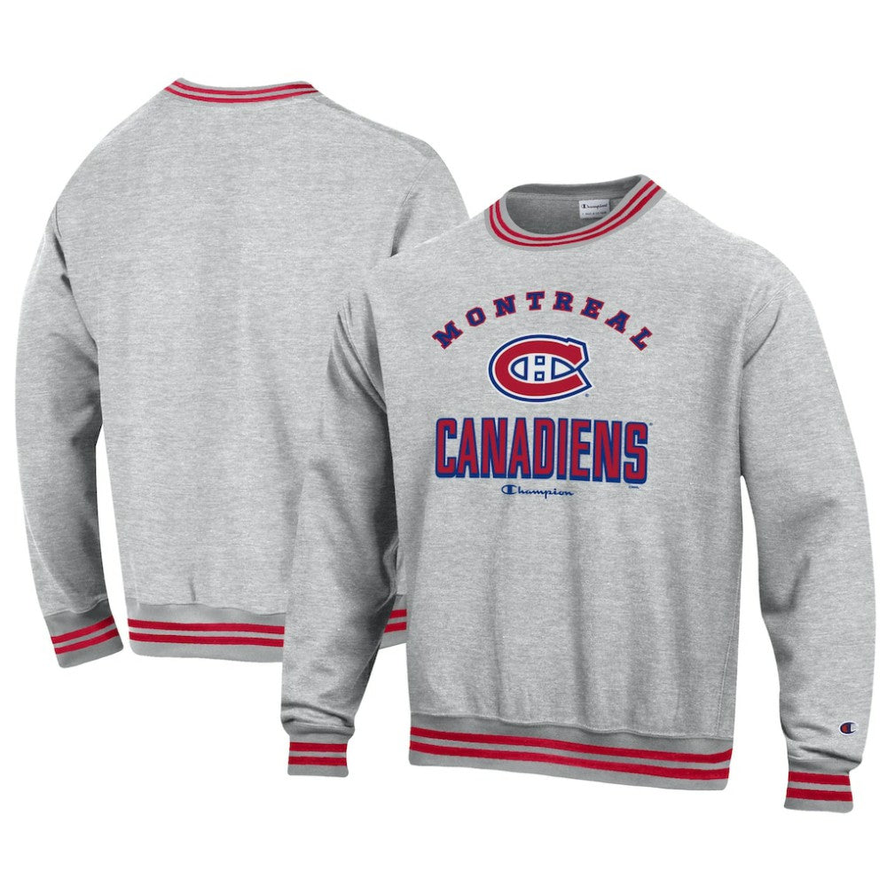 Montreal Canadiens Champion Reverse Weave Yarn Dye Pullover Sweatshirt Outlet