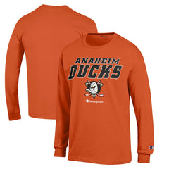 Anaheim Ducks Champion Long-Sleeve Jersey T-Shirt Outlet