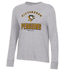 Pittsburgh Penguins Champion Women's Core Long Sleeve T-Shirt On Sale
