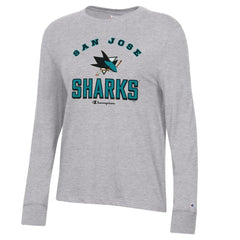 San Jose Sharks Champion Women's Core Long Sleeve T-Shirt For Sale