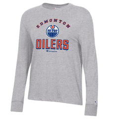 Edmonton Oilers Champion Women's Core Long Sleeve T-Shirt On Sale