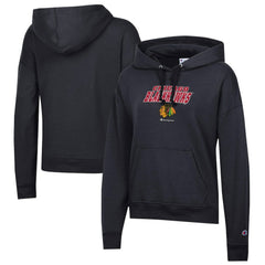 Chicago Blackhawks Champion Women's Powerblend Fleece Pullover Hoodie For Sale