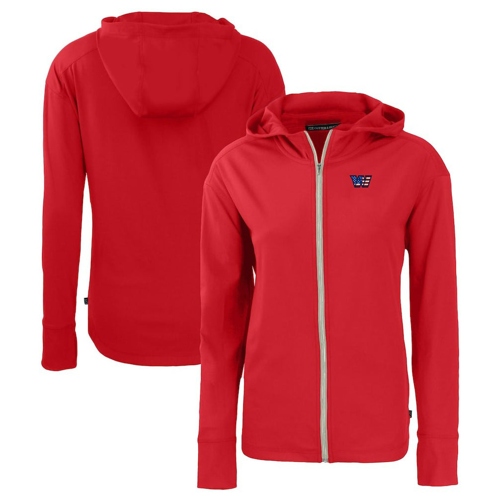 Washington Commanders Cutter & Buck Women's Daybreak Eco Recycled Full-Zip Hoodie