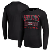 Ottawa Senators Starter Retro Graphic Long Sleeve Crew T-Shirt Discount