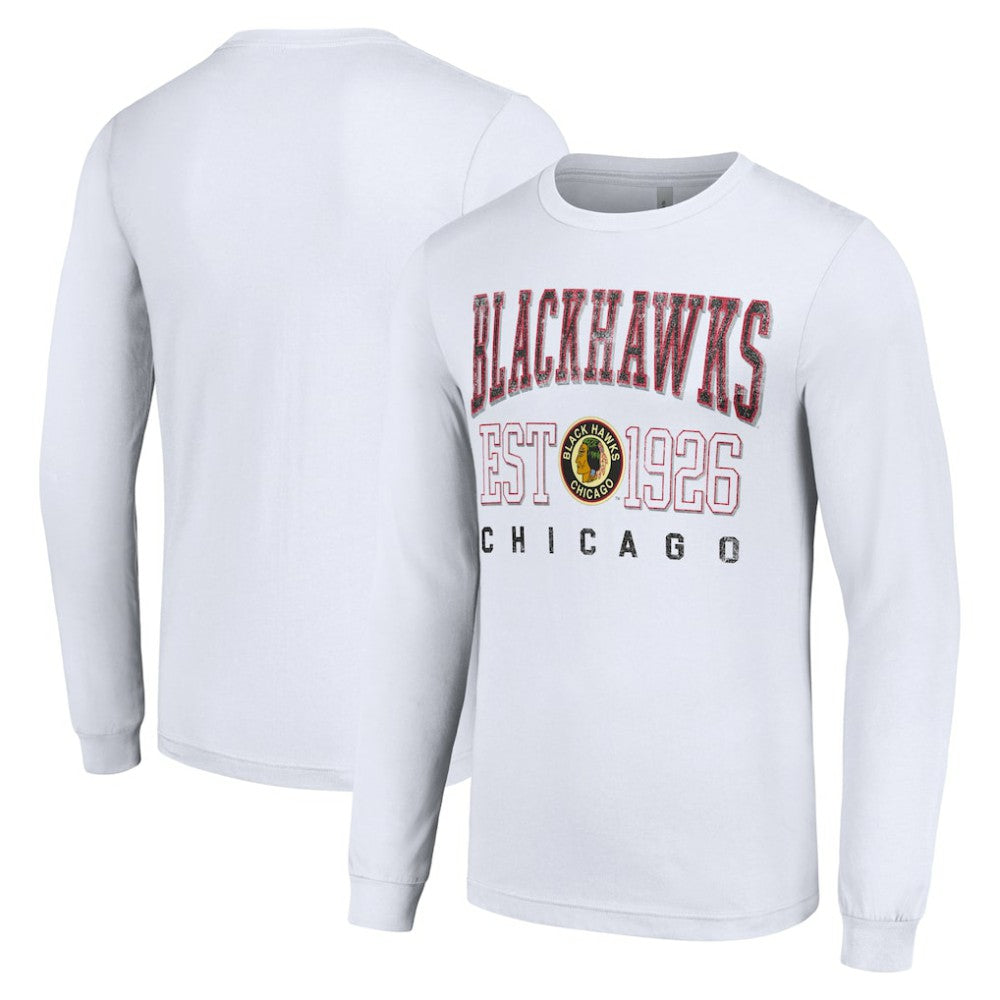 Chicago Blackhawks Starter Retro Graphic Long Sleeve Crew T-Shirt Outlet