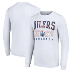 Edmonton Oilers Starter Retro Graphic Long Sleeve Crew T-Shirt Online