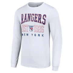 New York Rangers Starter Retro Graphic Long Sleeve Crew T-Shirt Online