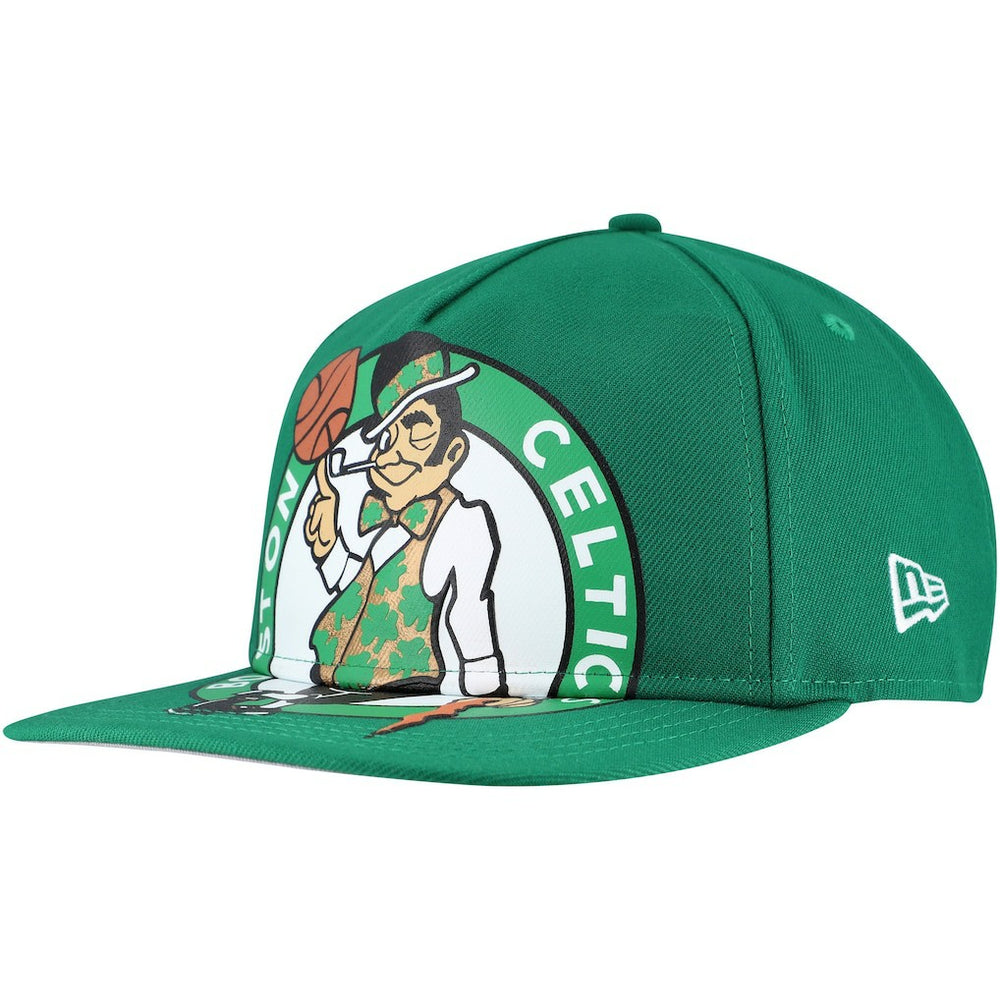 Boston Celtics Oversized Puff Print Logo Golfer Snapback Hat On Sale