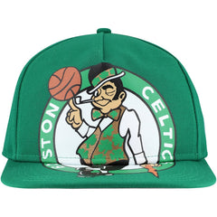 Boston Celtics Oversized Puff Print Logo Golfer Snapback Hat On Sale