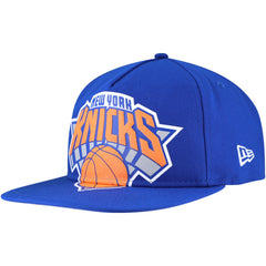 New York Knicks Oversized Puff Print Logo Golfer Snapback Hat Discount