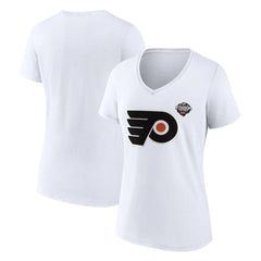 Philadelphia Flyers Fanatics Women's 2024 NHL Stadium Series Logo V-Neck T-shirt For Sale