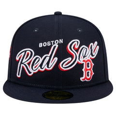 Boston Red Sox New Era Script Sided 59FIFTY Fitted Hat | MLB Sale