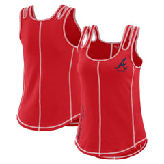 Atlanta Braves WEAR by Erin Andrews Women's Contrast Stitch Tank Top | MLB Sale
