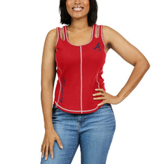 Atlanta Braves WEAR by Erin Andrews Women's Contrast Stitch Tank Top | MLB Sale