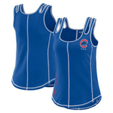 Chicago Cubs WEAR by Erin Andrews Women's Contrast Stitch Tank Top | MLB On Sale