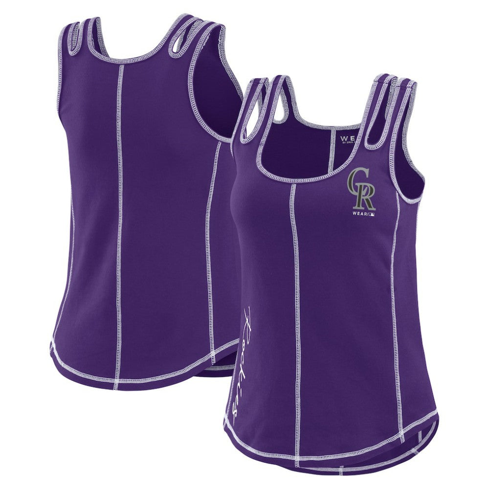 Colorado Rockies WEAR by Erin Andrews Women's Contrast Stitch Tank Top | MLB New
