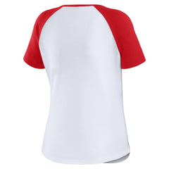 St. Louis Cardinals WEAR by Erin Andrews Women's Fitted Henley Raglan T-Shirt | MLB Online