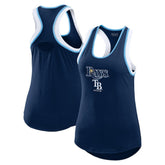 Tampa Bay Rays WEAR by Erin Andrews Women's Colorblock Racerback Tank Top | MLB On Sale