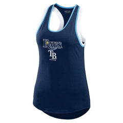Tampa Bay Rays WEAR by Erin Andrews Women's Colorblock Racerback Tank Top | MLB On Sale