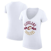 Cleveland Cavaliers G-III 4Her by Carl Banks Women's Super-Slim Fit Lightweight Large City Logo V-Neck T-Shirt sale For Sale