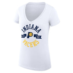 Indiana Pacers G-III 4Her by Carl Banks Women's Super-Slim Fit Lightweight Large City Logo V-Neck T-Shirt Discount