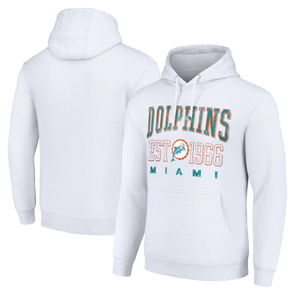 Miami Dolphins Starter Unisex Throwback Logo Pullover Hoodie