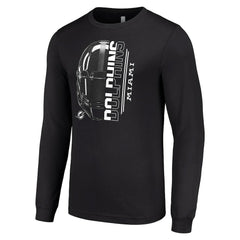 Miami Dolphins Starter Half Helmet Logo Long Sleeve T-Shirt