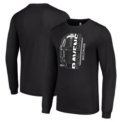 Baltimore Ravens Starter Half Helmet Logo Long Sleeve T-Shirt