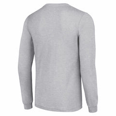 Detroit Lions Starter Half Helmet Logo Long Sleeve Heathered T-Shirt