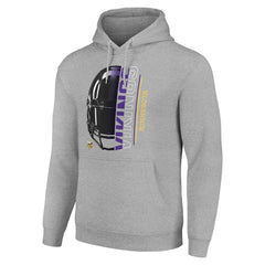 Minnesota Vikings Starter Unisex Half Helmet Logo Pullover Hoodie