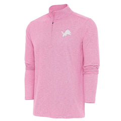 Detroit Lions Antigua Hunk Quarter-Zip Pullover Top