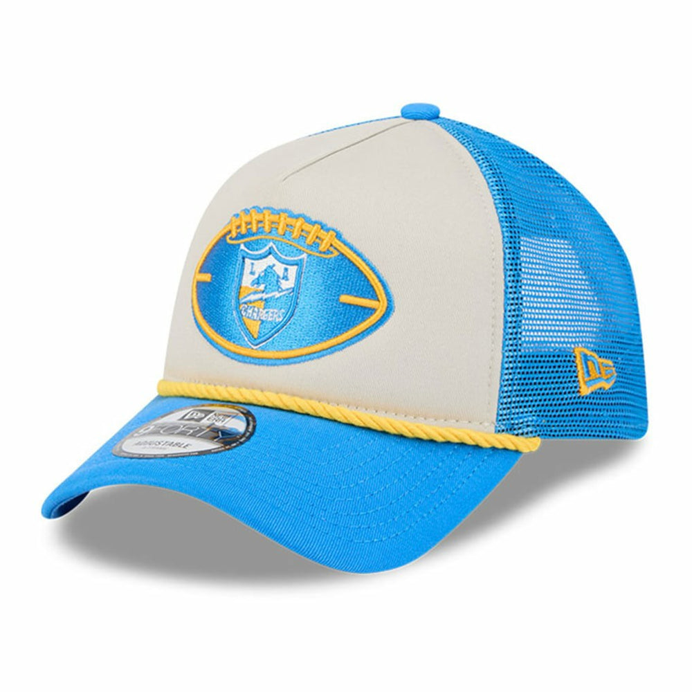 Los Angeles Chargers New Era 2024 Sideline Historic 9FORTY A-Frame Trucker Adjustable Hat