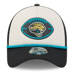 Jacksonville Jaguars New Era 2024 Sideline Historic 9FORTY A-Frame Trucker Adjustable Hat